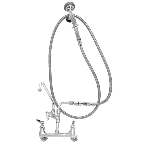 Deluxe Wall Mount Grooming Faucet 8″ Center w/Vacuum Breaker - PFWH.COM